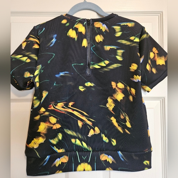 Black Print Pink Tartan Top - Picture 5 of 9